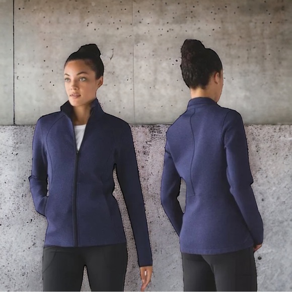 Lululemon InSculpt Heathered Deep Indigo Jacket 4 - Picture 1 of 6